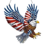 Bald Eagle Diamond Art Kit American Flag Suncatcher Home Decor. Fixed Price $26.29.