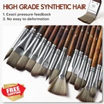 Fuumuui 25PC Acrylic Paint Brush Set Artist Oil Canvas. Fixed Price $44.98.