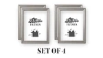 Us Art Frames .75" Cloud Silver Picture 3" 11" - Set Of Four. Fixed Price $108.96.