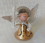 Vtg 1950S Paper Chenille Arms Mache Head Christmas Angel Ornament Japan. Fixed Price $20.25.
