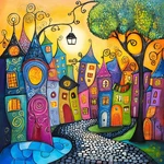 Maxbye Diy Colorful Houses Diamonds Painting Kits For 12X12 Inches, WX9776. Fixed Price $14.83.