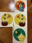 Rare Vintage Kolorbrite Betty Best 4 Decals Fiesta Plates #5001 Water Transfer. Fixed Price $29.99.