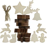 Amersumer 80 Pcs Styles Wooden Chips Hanging Pendants Christmas Tree Twines. Fixed Price $11.49.
