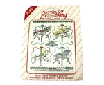 Plaid Accents Rub On Paints Carousel Houses Nip Vintage. Fixed Price $13.00.