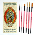 Andrew Mack/tidwell Broken Pinkies Pinstriping Paint Brush Synthetic Set Of Six. Fixed Price $28.00.