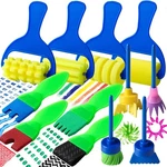 Ygdz Kids Paint Brushes 12 Pack Washable Art Foam Roller Sponge Set For. Fixed Price $31.99.