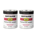 Rust Oleum Stops Gloss Black Paint Pack Of 32 Fl Oz Interior Exterior Use. Fixed Price $41.79.