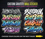 Custom Personalized Vinyl Graffiti Name Decal Sticker Car Window Tumbler Wall. Fixed Price $6.00.