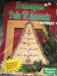 Vtg Homespun Tole Accents By Bernat Christmas Tree Pillow Cover Kit. Fixed Price $21.99.