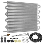10 Pass Aluminium Transmission Oil Cooler, Remote 5/16" Engine Silver. Fixed Price $47.19.