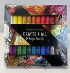 Acrylic Set For Adults & Kids - 24 Pack Of With 3 Brushes Sealed. Fixed Price $13.49.