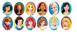 12 Pc. Mix Of Princesses, Oval Edible Images, Use With Choc. Frames, Choose Size. Fixed Price $11.00.