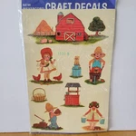Vtg Craft Decals By Meyercord Farm Barn Chickens Apples New. Fixed Price $11.00.