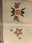 Vtg Artex Luncheon Cloth 4 Painting Or Embroidery African Rose 0525 Ecru 52" Sq. Fixed Price $23.99.