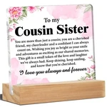 Cousin Sister Acrylic Desk Plaque Sign - Christmas & Birthday Gift For Women .... Fixed Price $16.42.