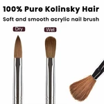 Kolinsky Sable Round Acrylic Nail Brush Red Wood Handle Manicure Tool New. Fixed Price $8.11.