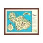 Old Map Of Maui, Hi 1935 - Vintage Hawaii Art. Fixed Price $52.99.