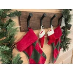 Rustic Farmhouse Christmas Stocking Wall Holder - 4 Hook Dark Walnut. Fixed Price $105.00.