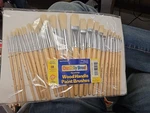 Creativity Street Wood Handle Paint Brush Set 24 Pack (pac 5172) 12 Round + Flat. Fixed Price $12.99.