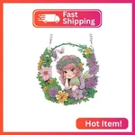 Aiyuanzsh Diamond Painting Hanging Pendant Kit - Elf Girl Butterfly 5D. Fixed Price $18.80.