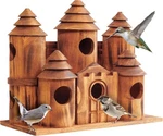 Wooden Bird Houses, 8 Rooms Castle-style House, 1.57" Entrance Holes. Fixed Price $67.99.