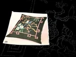 Oriental Birds Pillow Cover Tri-chem To Paint/embroider #7549-15 INCHES/38 Cm Sq. Fixed Price $21.95.