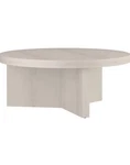 Versatile Walnut-finished Mdf Round Coffee Table For Diverse Interior Styles,bl. Fixed Price $259.94.