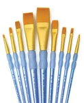 Royal Crafters Choice Gold Taklon Artist- Brush Sets (filbert,round,shader Etc). Fixed Price $16.99.