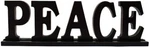 Rustic Peace Sign For Home Decor, Decorative Wooden Cutout Word. Fixed Price $20.95.