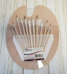 Art Supply Piece Brush Set With 9" X 12" Wood Palette Painting Nwt. Fixed Price $12.99.