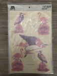 Meyercord Pink Flamingos Decals One Sheet 297-A Nos Sealed 1979 Vintage Birds. Fixed Price $12.95.