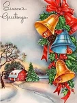Christmas Diamond Paint Kit Seasons Greetings Barn Bells Ribbon Crafty Fun 12X16. Fixed Price $6.99.
