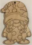 Ready To Paint Wood Ornament - #047 Gnome Free Shipping. Fixed Price $8.25.