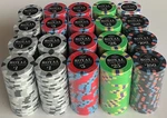 (500) Royal Card Room Oversize Poker Chips Set. Fixed Price $380.00.