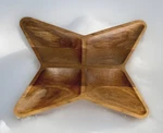 Vintage Mayfield Modern Carved Black Walnut Wood Butterfly Tray, 15" Long. Fixed Price $46.00.