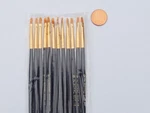 Royal Scholastic Gold Taklon Economy Shader Paint Brush 12PC SET-2,4,6,8 Or 10. Fixed Price $13.08.