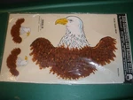 New Vintage 1986 Decorcal Hand Painted Sports & Wildlife Eagle Head Decal W32. Fixed Price $16.99.