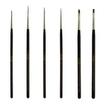 Zem Brush Synthetic Sable Detail Set Sizes Long Liners 20/0,10/0,5/0 Mi.... Fixed Price $22.26.