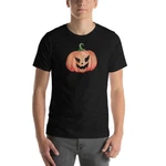Halloween Jack-o-lantern Watercolor Short-sleeve Unisex T-shirt. Fixed Price $19.50.