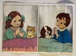 Picture To Paint Tri-chem Artex Boy Puppy Praying Girl Kitten (complete). Fixed Price $24.95.