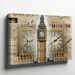 Create An Artistic Collage Featuring Prominent Clock Tower, Inspired Wall. Fixed Price $32.90.