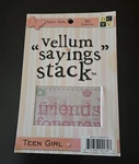 Dcwv Diecuts With View Sayings Vellum Teen Girl Stack 30 Sheets New. Fixed Price $5.33.