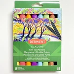 Derwent Academy Twin-tip Markers Fine Point & Chisel 8 Count Pack Brand New. Fixed Price $11.95.