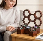 Wooden Watch Box Organizer For Men 5 Slot Luxury Honeycomb Case. Fixed Price $82.81.
