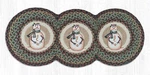 Braided Jute Tri-circle Table Runner. Earth Rugs. Snowman, Moon, Star. 15" X 36". Fixed Price $49.28.