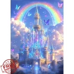 Naimoer 5D Diamond Painting Kit Castle Adults Beginner 12X16INCH. Fixed Price $20.00.