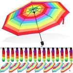 24 Pcs 8 Rib Rainbow Umbrella Bulk Compact Portable Tri Fold Collapsible Lgbt.... Fixed Price $117.84.