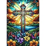 Senqao Cross Flower Diamond Painting Kits For Adults, 12X16 Inches, Bright. Fixed Price $16.99.