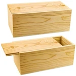 2 Pack Unfinished Wood Storage Box With Slide Lid,blank Natural Case Con.... Fixed Price $24.47.
