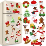 16 Pcs Christmas Diamond Art Magnets Kits For Refrigerator Snowman Santa Clau.... Fixed Price $18.39.